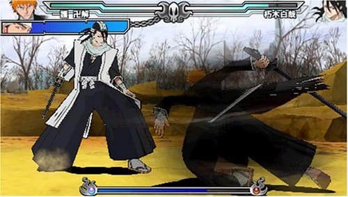 Byakuya face à une charge fulgurante dans Bleach Heat The Soul 3 sur PlayStation Portable
