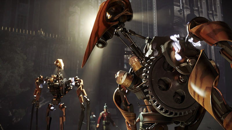 Des soldats mécaniques en patrouille dans Dishonored 2 sur Xbox One