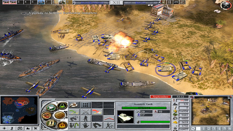 Débarquement naval sur une plage dans Empire Earth II sur PC