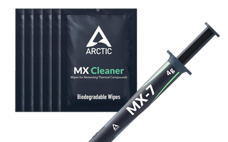 Pâte thermique Arctic MX-7 4 g avec lingettes MX Cleaner pour PC, carte graphique et PS4