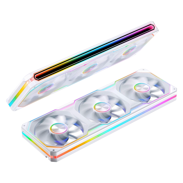 Trois ventilateurs PC 120 mm Jonsbo XA-360W Reverse RGB blancs : choisir ses ventilateurs PC – © Jonsbo