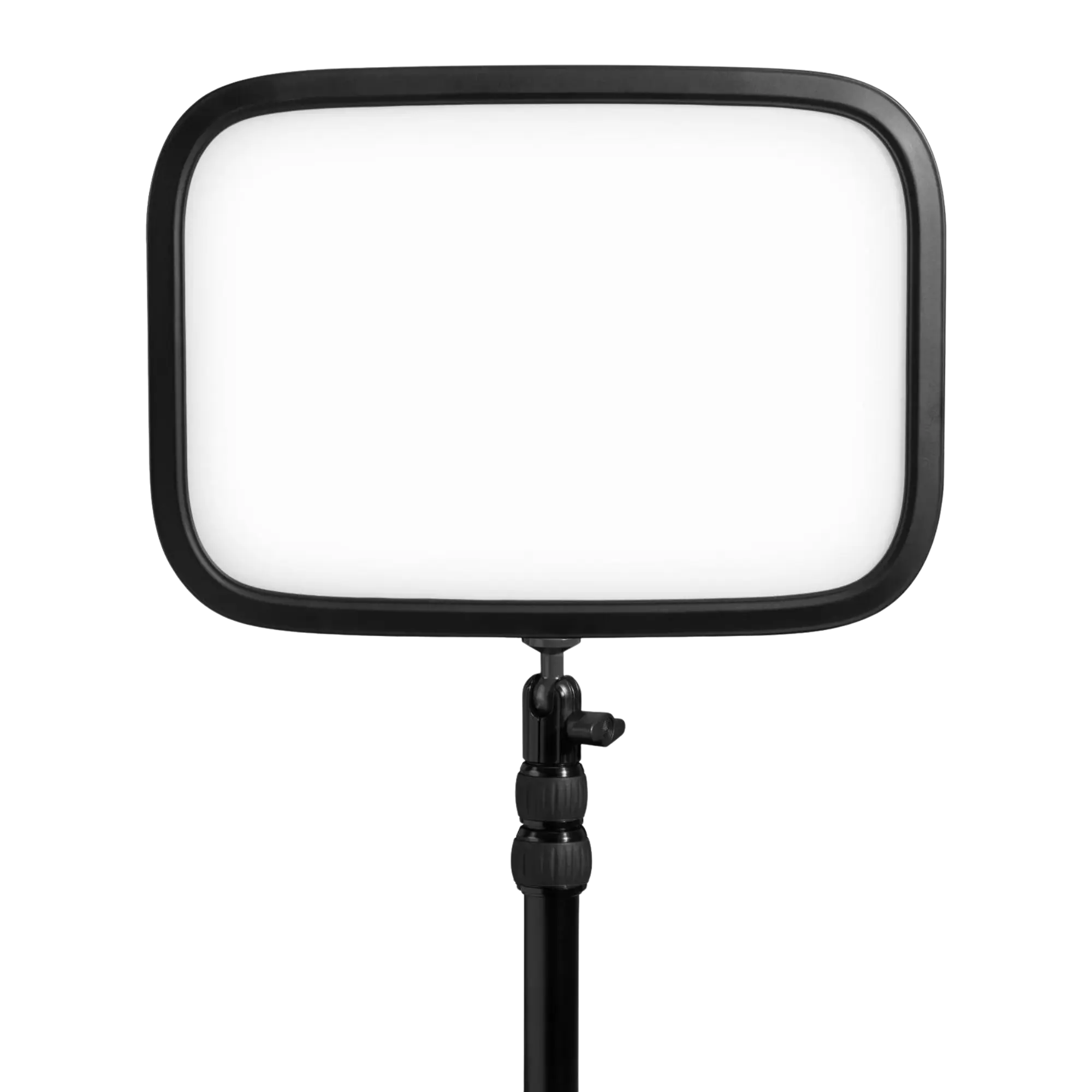 Panneau LED rectangulaire à cadre noir sur pied réglable noir, KEYLIGHTS. Image
