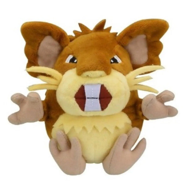 Pokémon Peluche Pokemon Rattatac - Coton - Doux - 15 cm