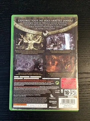Coffret Xbox 360 Tomb Raider Underworld vert avec visuel Assassins Creed
