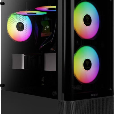 Boîtier PC Gamdias Talos E3 CG RGB Noir - Moyen Tour ATX