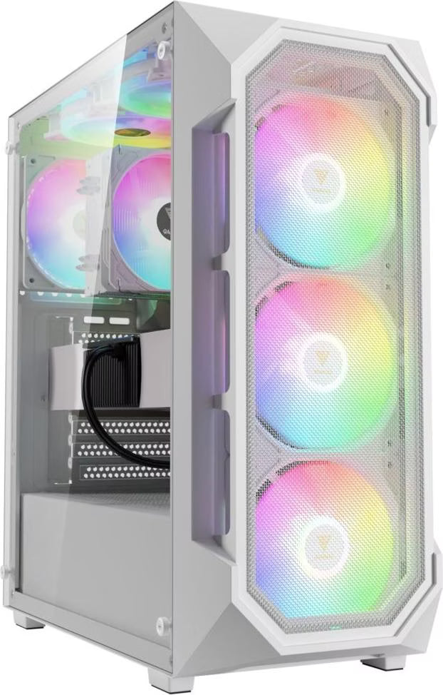 Gamdias Aura GC1 Elite RGB Blanc vue de trois quarts