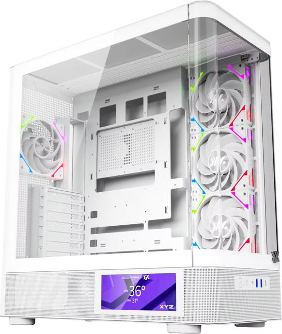 XYZ Quantum Pro RGB Blanc vue de trois quarts