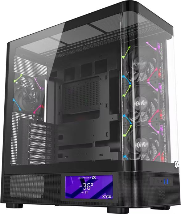 XYZ Quantum Pro RGB Noir vue de trois quarts
