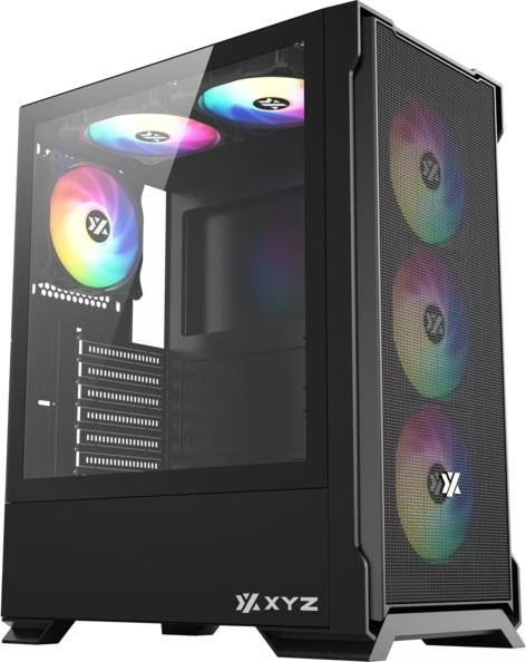XYZ AirOne 300-X Mesh RGB Noir vue de trois quarts
