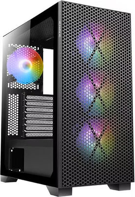 Boîtier PC Azza Hive M RGB Noir - Moyen Tour ATX