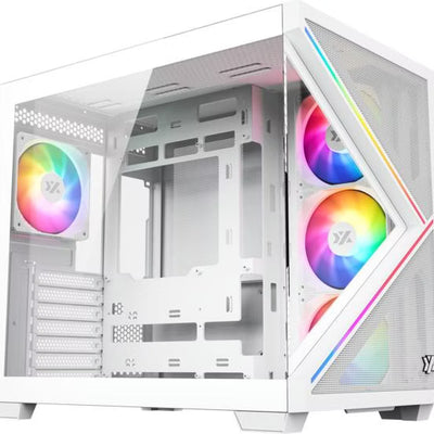 Boîtier PC XYZ Qubex RGB Blanc - Moyen Tour ATX