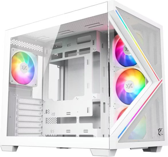 XYZ Qubex RGB Blanc vue de trois quarts