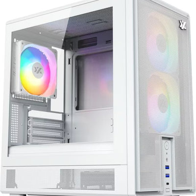 Boîtier PC XYZ Atom RGB Blanc - Mini Tour Micro-ATX