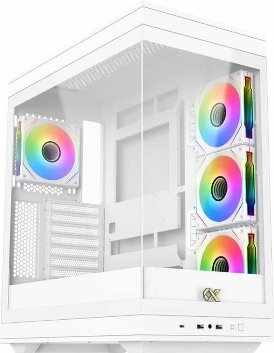 Xigmatek Meta RGB Blanc vue de trois quarts