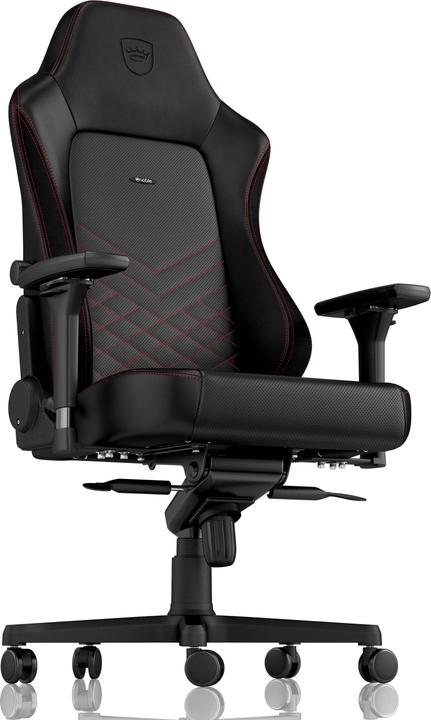Fauteuil gamer Noblechairs Hero noir et rouge vue de trois quarts