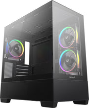 Boîtier Mini Tour Micro ATX DeepCool CG380 3F RGB avec panneaux vitrés (Noir) — visuel 1