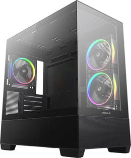 Boîtier Mini Tour Micro ATX DeepCool CG380 3F RGB avec panneaux vitrés (Noir)