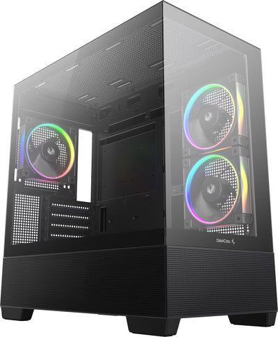 Boîtier Mini Tour Micro ATX DeepCool CG380 3F RGB avec panneaux vitrés (Noir)
