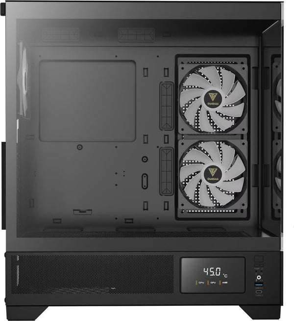 Gamdias Atlas M1 RGB Noir vue de trois quarts