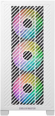 Cooler Master Elite 301 RGB Blanc vue de trois quarts - Boîtier