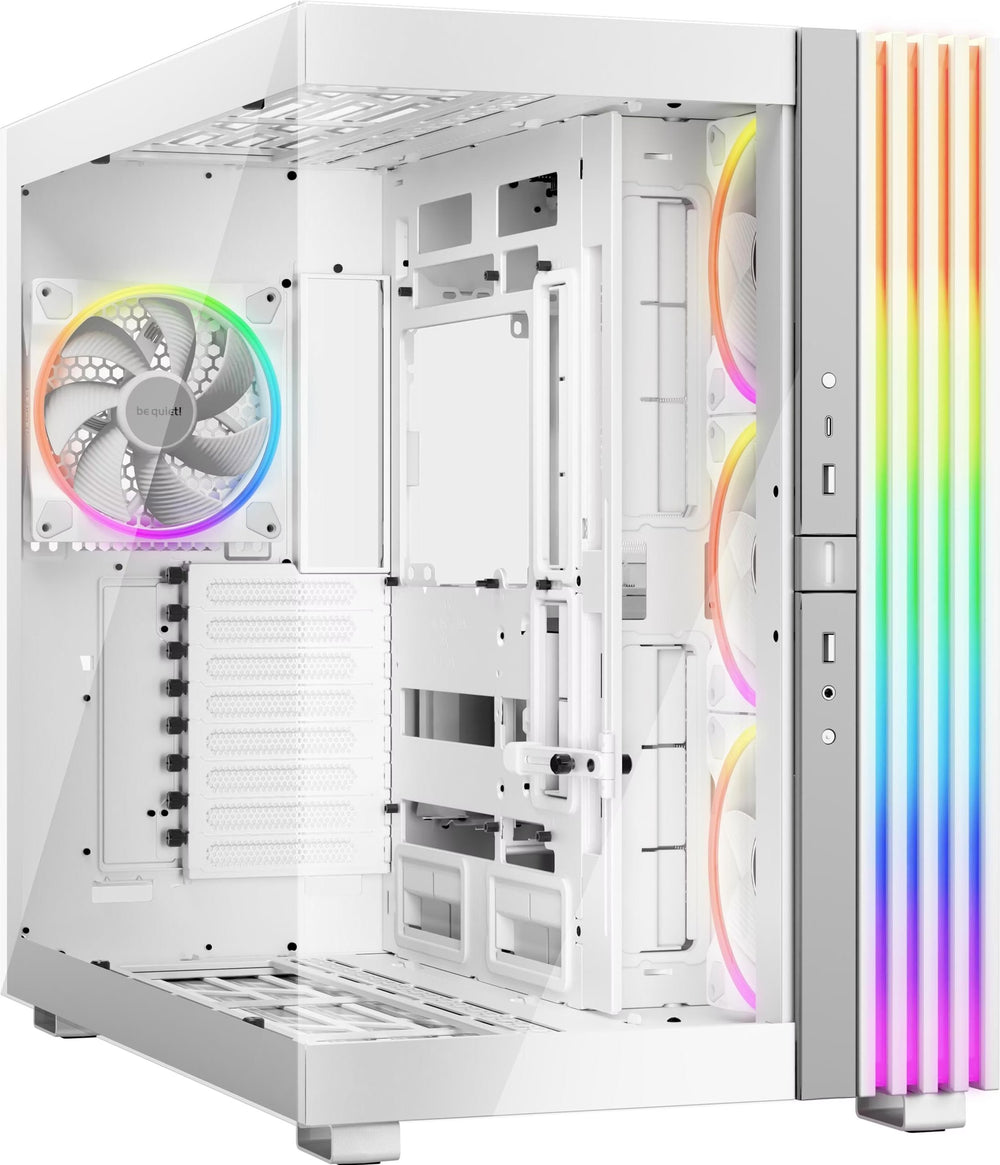 be quiet! Light Base 900 FX RGB Blanc vue de trois quarts