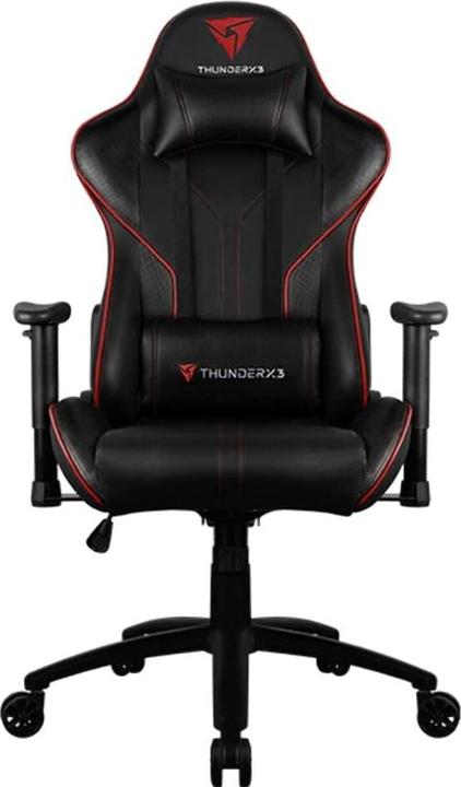 Fauteuil gamer ThunderX3 RC3 Hex RGB noir et rouge vue de face