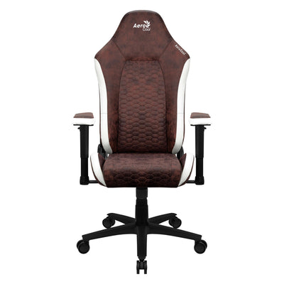 Fauteuil Gamer AeroCool Crown AeroSuede – Marron/Blanc