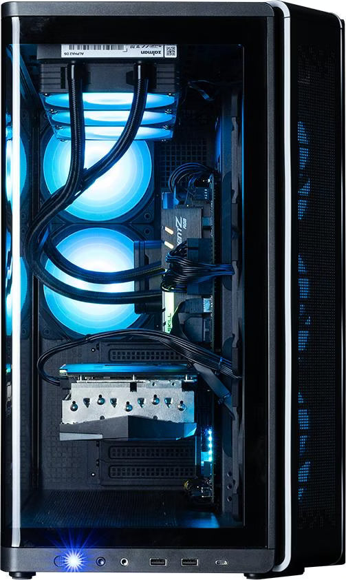 Zalman P60 ARGB Noir vue de trois quarts