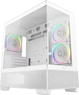 Boîtier Mini Tour Micro ATX DeepCool CG380 3F RGB avec panneaux vitrés (Blanc)