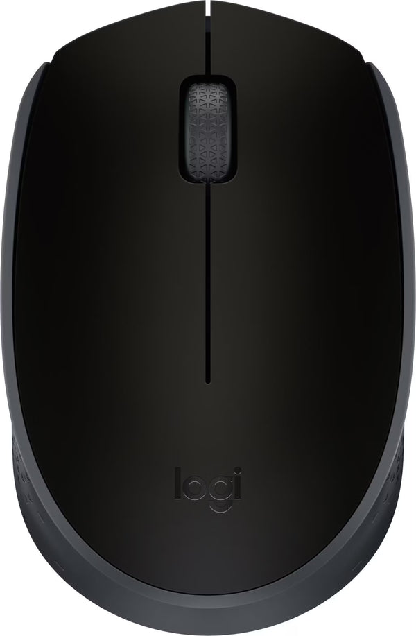 Souris sans fil Logitech M171 noire, vue de dessus