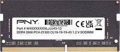 Barrette Mémoire RAM PNY Performance SO-DIMM DDR4 – 16 Go – 2666 MHz – Noir