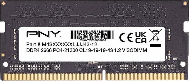 Barrette Mémoire RAM PNY Performance SO-DIMM DDR4 – 8 Go – 2666 MHz – Noir