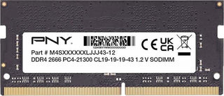 Barrette Mémoire RAM PNY Performance SO-DIMM DDR4 – 8 Go – 2666 MHz – Noir