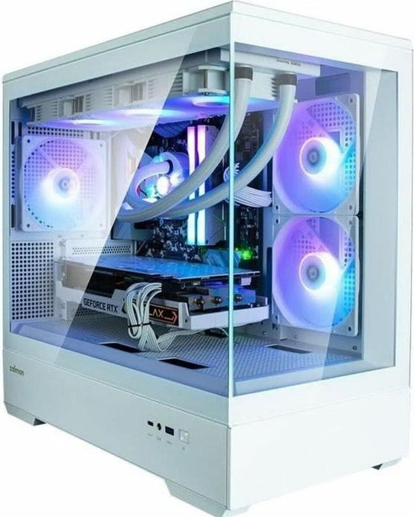 Zalman P30 RGB Blanc vue de trois quarts
