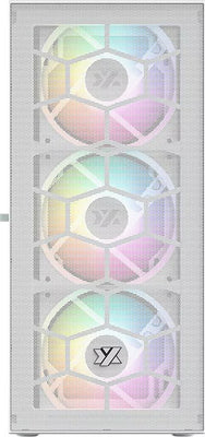 Boîtier PC XYZ AirOne 100 Mesh RGB Blanc - Moyen Tour ATX
