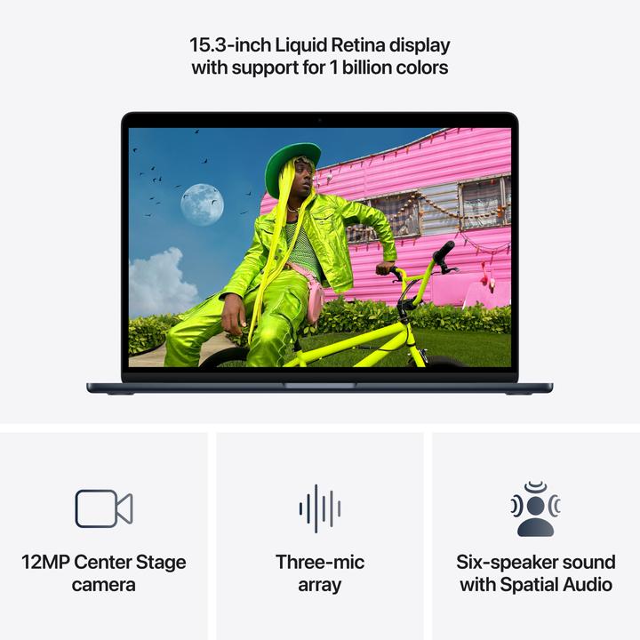 Apple MacBook Air 15 pouces Minuit – vue 3