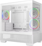 Boîtier Mini Tour Micro ATX DeepCool CG380 3F RGB avec panneaux vitrés (Blanc) — visuel 4
