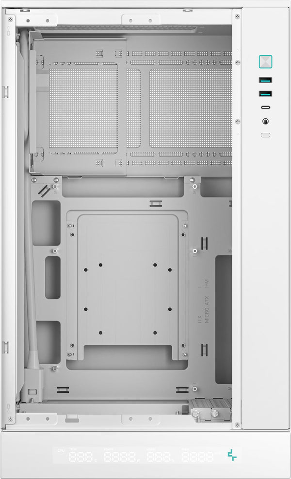 DeepCool CH270 Digital Blanc vue de trois quarts