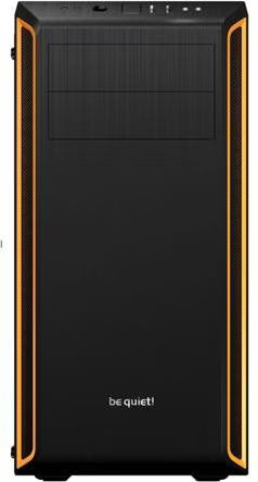 be quiet! Pure Base 600 Noir/Orange vue de trois quarts