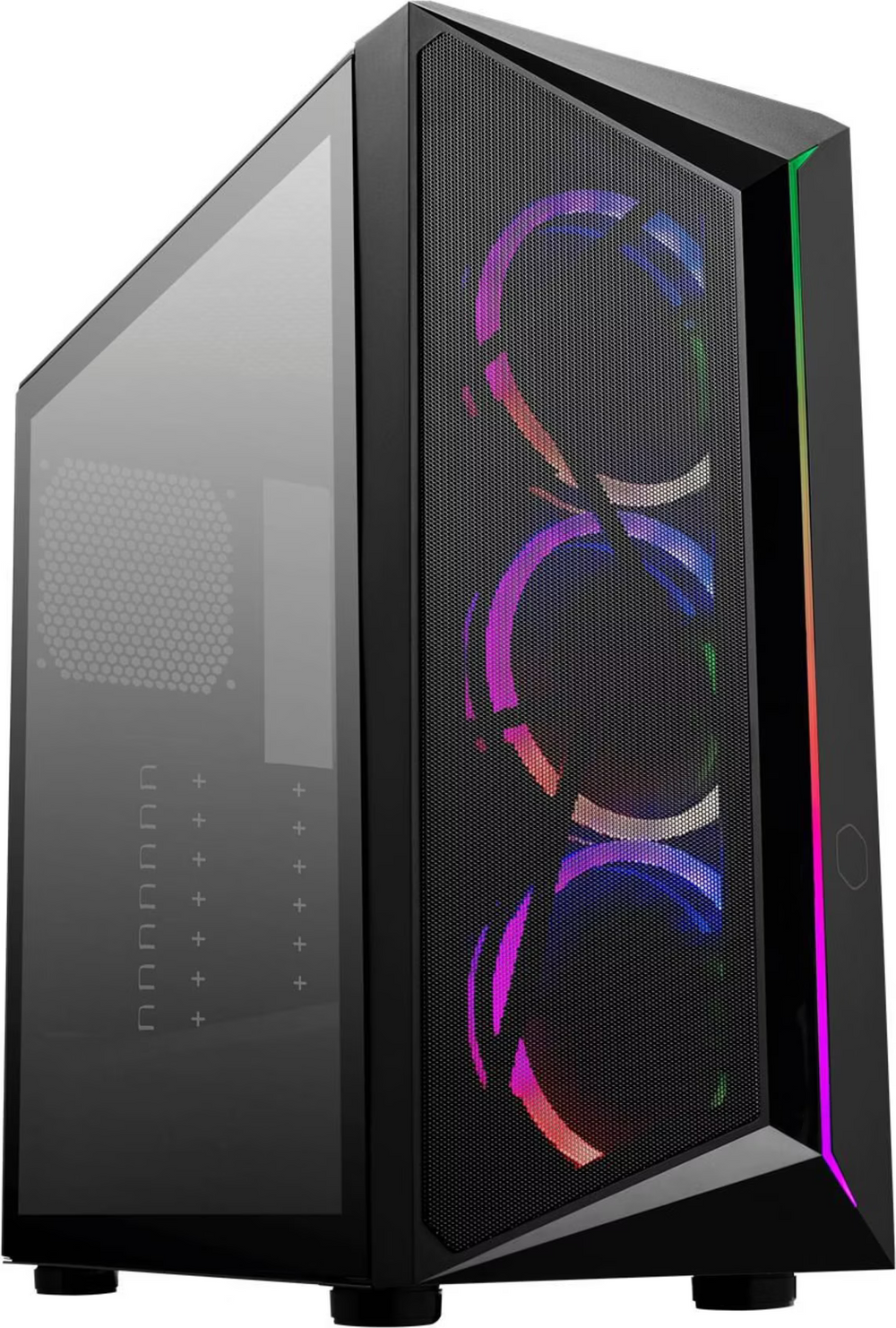 Cooler Master CMP 510 RGB Noir vue de trois quarts