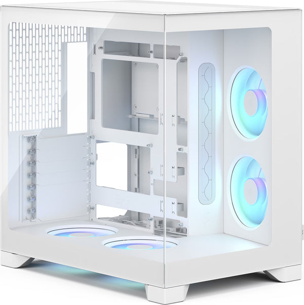 Fractal Design Pop 2 Vision RGB Blanc vue de trois quarts