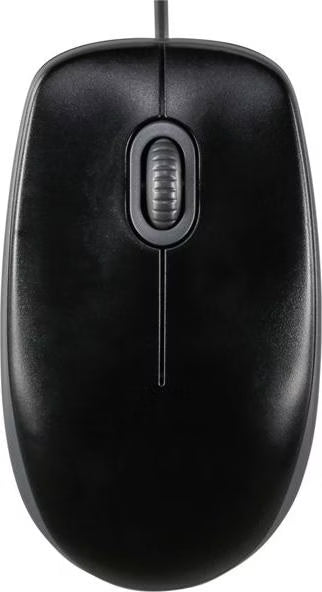 Souris filaire Logitech B110 Silent noire, vue de dessus