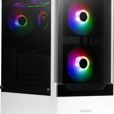Boîtier PC Gamdias Talos E3 RGB Blanc - Moyen Tour ATX
