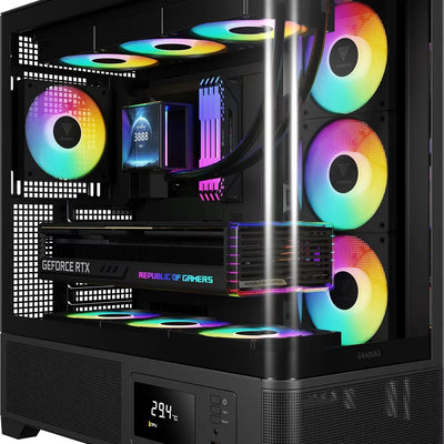 Boîtier PC Gamdias Atlas P2 CG RGB Noir - Moyen Tour ATX