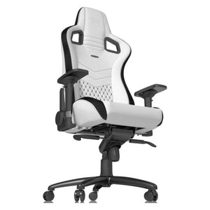 Fauteuil gamer Noblechairs Epic blanc et noir vue de face