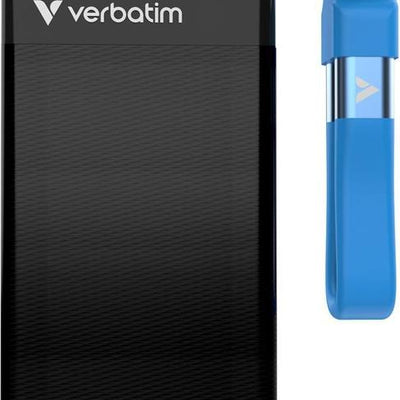 SSD Externe Verbatim Pocket 128 Go USB 3.2 Gen 2 (Noir/Bleu)