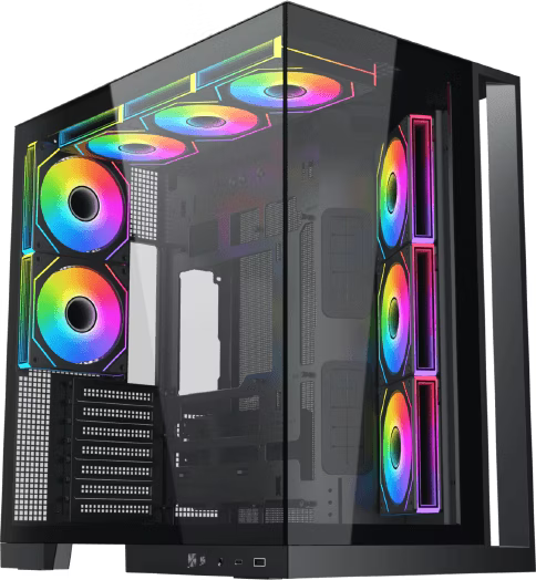 Xigmatek Aqua 7 RGB Noir vue de trois quarts