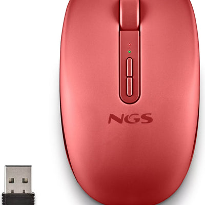 Souris sans fil NGS Fog Dual Bluetooth et 2,4 GHz (Rouge)