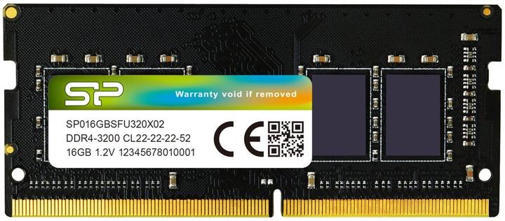 Barrette Mémoire RAM Silicon Power SO-DIMM DDR4 – 16 Go – 3200 MHz – Noir