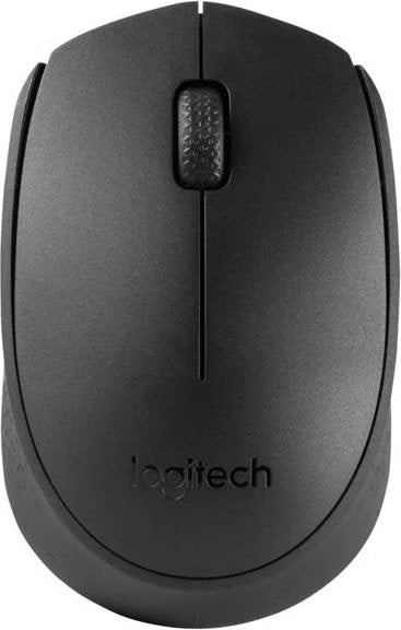 Souris sans fil Logitech B170 noire, vue de dessus avec logo Logitech